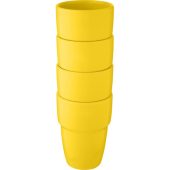 Staki подарочный набор из 4 кружек объемом 280 мл, которые устанавливаются друг на друга, желтый, арт. 024742203