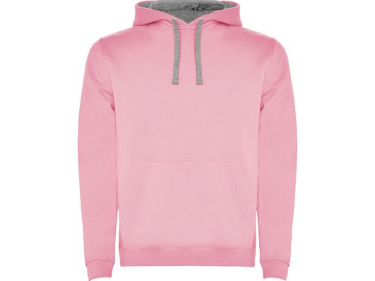 Толстовка с капюшоном Urban мужская, светло-розовый/серый меланж (2XL), арт. 024660403