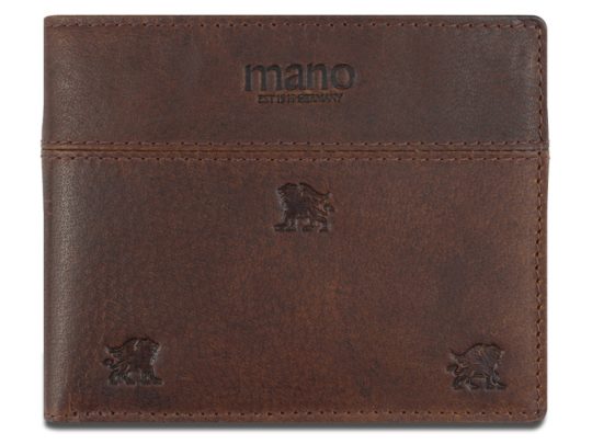 Бумажник Mano Don Leon, натуральная кожа в коричневом цвете, 12 х 9,5 см, арт. 024781903