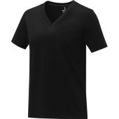 Somoto Женская футболка с коротким рукавом и V-образным вырезом , черный (XL), арт. 024699503
