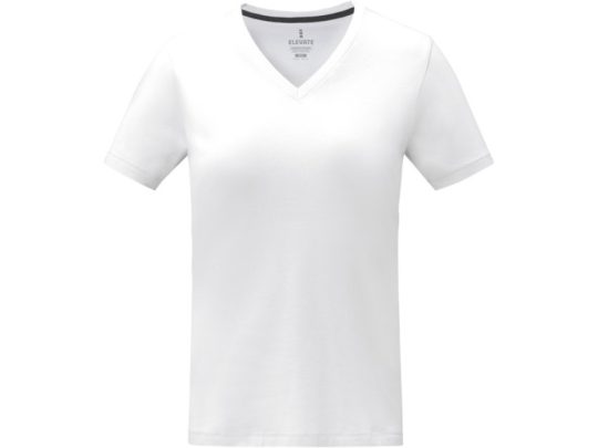 Somoto Женская футболка с коротким рукавом и V-образным вырезом , белый (S), арт. 024696803