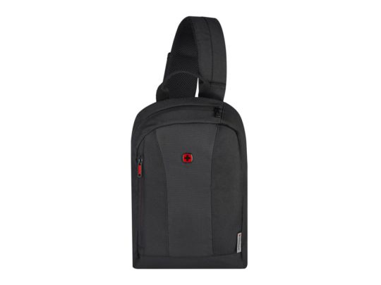 Рюкзак WENGER с одним плечевым ремнём, чёрный, полиэстер, 7x36x23 см, арт. 024689803