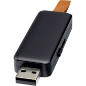 USB-флеш-накопитель Gleamобъемом 16 ГБ с подсветкой, черный (16Gb), арт. 024758403