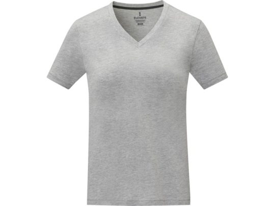 Somoto Женская футболка с коротким рукавом и V-образным вырезом , серый яркий (XL), арт. 024698903