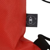 Рюкзак-мешок Reviver из нетканого переработанного материала RPET, красный, арт. 024718103