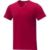 Somoto Мужская футболка с коротким рукавом и V-образным вырезом , красный (M), арт. 024694103