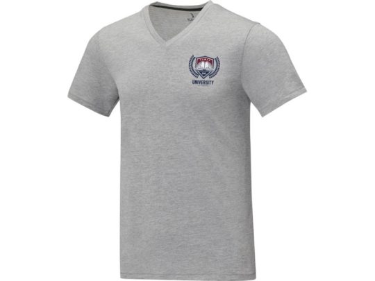 Somoto Мужская футболка с коротким рукавом и V-образным вырезом , серый яркий (S), арт. 024695403