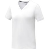 Somoto Женская футболка с коротким рукавом и V-образным вырезом , белый (L), арт. 024697003