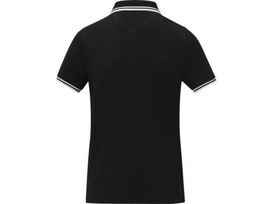 Amarago Женское поло с коротким рукавом и контрастной отделкой, черный (2XL), арт. 024729003