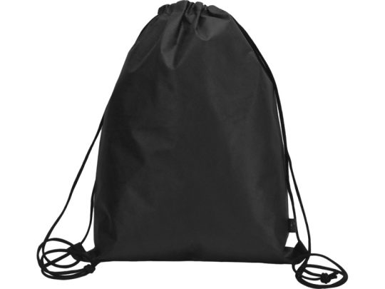 Рюкзак-мешок Reviver из нетканого переработанного материала RPET, черный, арт. 024718003