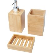 Набор из 3 аксессуаров из бамбука для ванной комнаты Hedon, natural, арт. 024752303