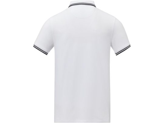 Amarago Мужское поло с коротким рукавом и контрастной отделкой, белый (XL), арт. 024700103