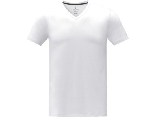 Somoto Мужская футболка с коротким рукавом и V-образным вырезом , белый (L), арт. 024693503
