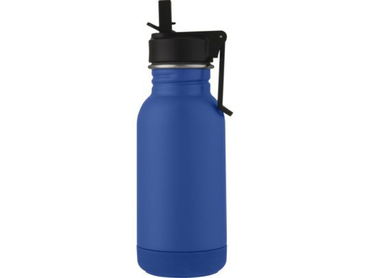 Lina, спортивная бутылка из нержавеющей стали объемом 400 мл с трубочкой и петлей, темно-синий, арт. 024758603