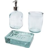 Jabony Набор для ванной, состоящий из 3 предметов из переработанного стекла, прозрачный, арт. 024752903