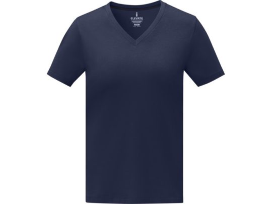 Somoto Женская футболка с коротким рукавом и V-образным вырезом , темно-синий (L), арт. 024698203