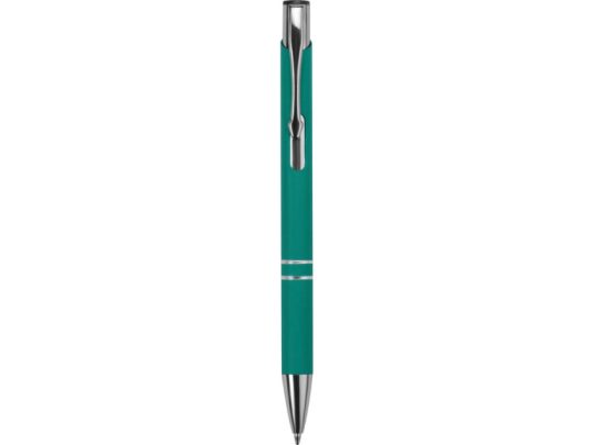 Ручка металлическая шариковая Legend Gum софт-тач, бирюзовый, арт. 024511703