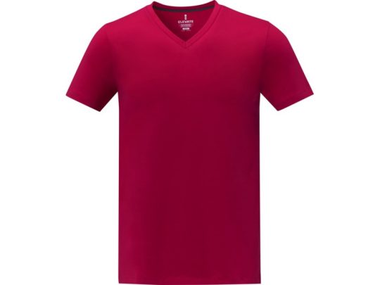 Somoto Мужская футболка с коротким рукавом и V-образным вырезом , красный (XL), арт. 024694303