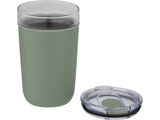 Bello, стеклянная кружка объемом 420 мл с внешней стенкой из переработанного пластика, зеленый яркий, арт. 024739703