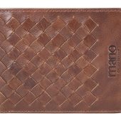 Бумажник Mano Don Luca, натуральная кожа в коньячном цвете, 11 х 8,5 см, арт. 024780603