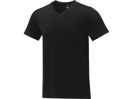 Somoto Мужская футболка с коротким рукавом и V-образным вырезом , черный (S), арт. 024696103