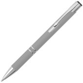 Ручка металлическая шариковая Legend Gum софт-тач, серый, арт. 024511603
