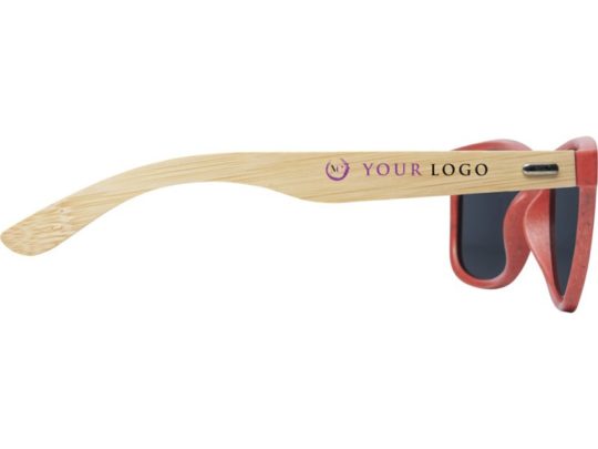 Sun Ray очки с бамбуковой оправой, красный, арт. 024737503