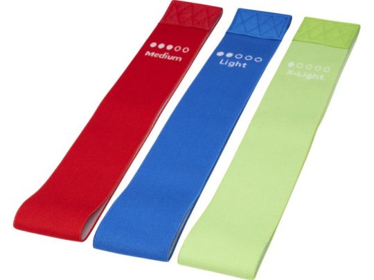 Olivia комплект из 3 лент для йоги в чехле из переработанного РЕТ-пластика, многоцветный, арт. 024737903