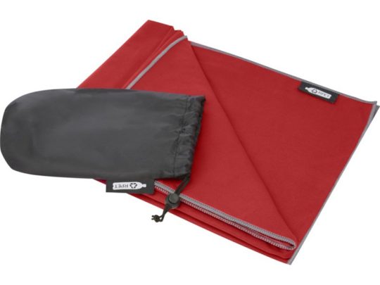 Pieter сверхлегкое быстросохнущее полотенце из переработанного РЕТ-пластика, красный, арт. 024738103