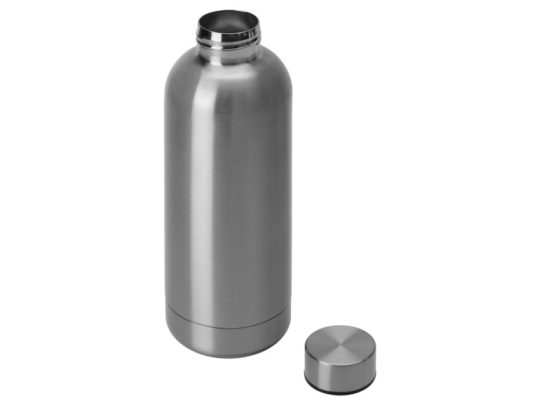 Вакуумная термобутылка Cask Waterline, soft touch, 500 мл, серебристый глянцевый, арт. 024513403