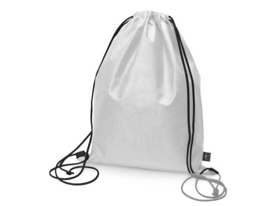 Рюкзак-мешок Reviver из нетканого переработанного материала RPET, белый, арт. 024717903