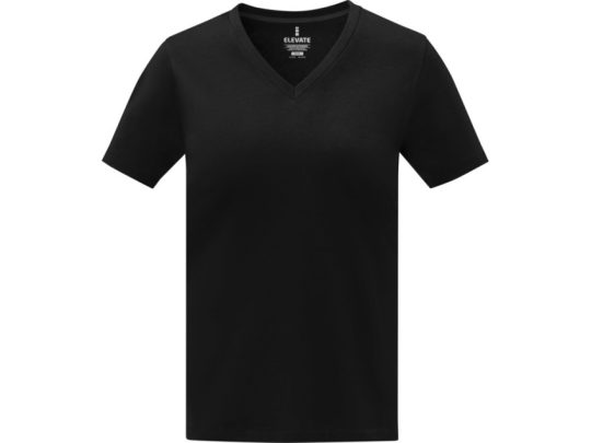Somoto Женская футболка с коротким рукавом и V-образным вырезом , черный (S), арт. 024699203