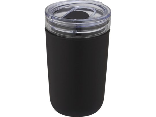 Bello, стеклянная кружка объемом 420 мл с внешней стенкой из переработанного пластика, черный, арт. 024739903