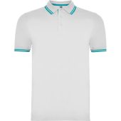 Рубашка поло Montreal мужская, белый/бирюзовый (XL), арт. 024654603