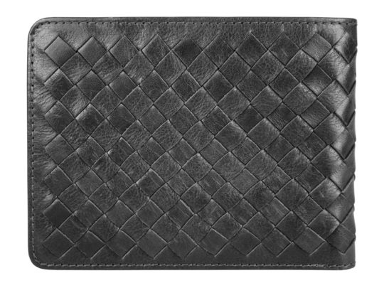 Бумажник Mano Don Luca, натуральная кожа в черном цвете, 12,5 х 9,7 см, арт. 024780303