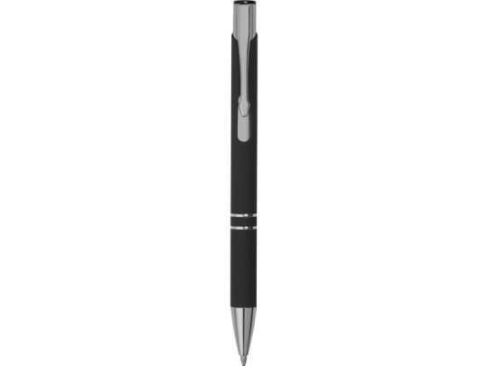 Ручка металлическая шариковая Legend Gum софт-тач, черный, арт. 024511203