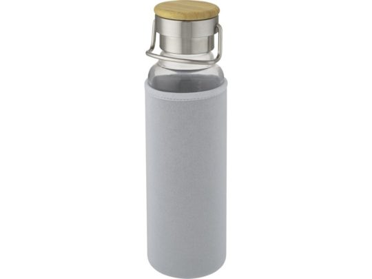 Thor, стеклянная бутылка объемом 660 мл с неопреновым чехлом, серый, арт. 025109903
