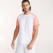 Спортивная футболка Zolder мужская, белый/меланжевый неоновый коралловый (M), арт. 024981503