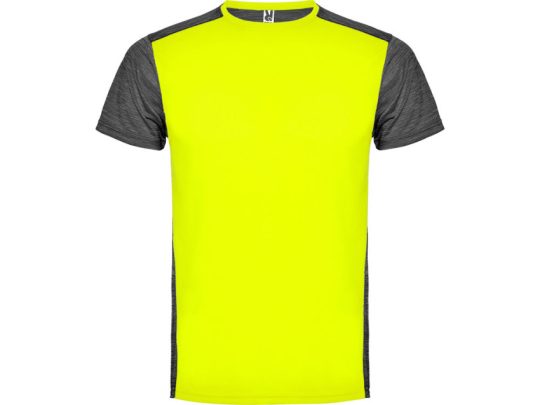 Спортивная футболка Zolder мужская, неоновый желтый/черный меланж (M), арт. 024982703