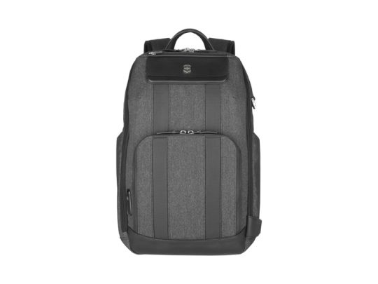 Рюкзак VICTORINOX Architecture Urban 2 Deluxe Backpack 15, серый, полиэстер/кожа, 31x23x46 см, 23 л, арт. 025030403