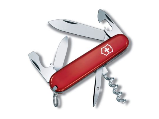 Нож перочинный VICTORINOX Tourist, 84 мм, 12 функций, красный, арт. 025251503