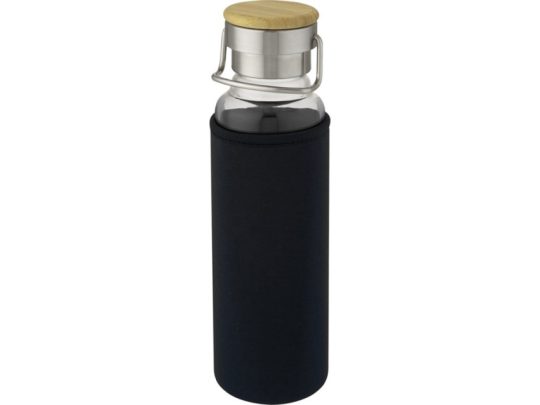 Thor, стеклянная бутылка объемом 660 мл с неопреновым чехлом, черный, арт. 025110003