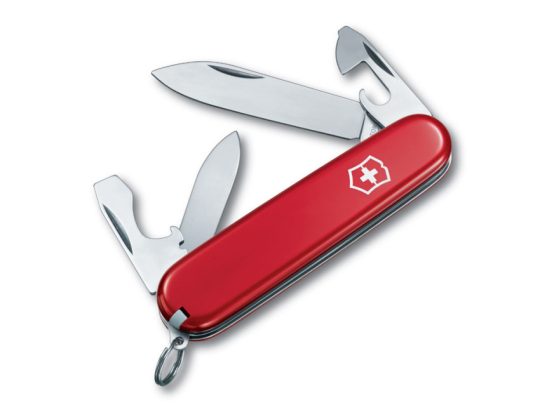 Нож перочинный VICTORINOX Recruit, 84 мм, 10 функций, красный, арт. 025251103