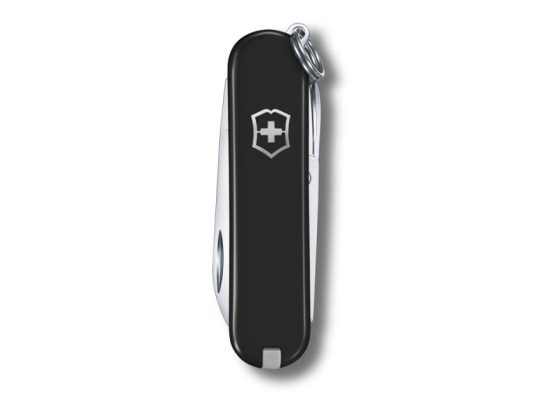 Нож-брелок VICTORINOX Classic SD Colors Dark Illusion, 58 мм, 7 функций, чёрный, арт. 025252403