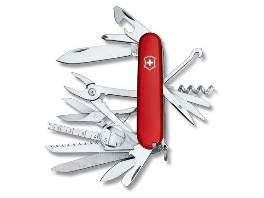 Нож перочинный VICTORINOX Swiss Champ, 91 мм, 33 функции, красный, арт. 025250203