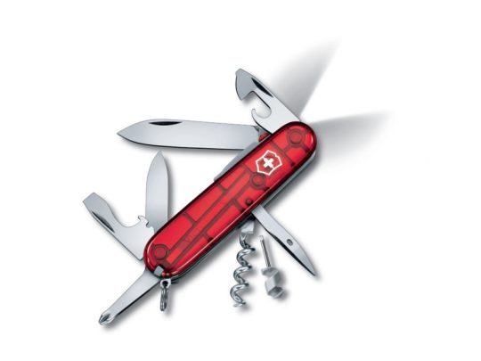 Нож перочинный VICTORINOX Spartan Lite, 91 мм, 15 функций, полупрозрачный красный, арт. 025251703