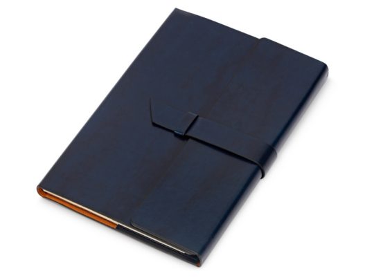 Бизнес-блокнот А5 с клапаном Fabrizio с ручкой, синий, арт. 025175303