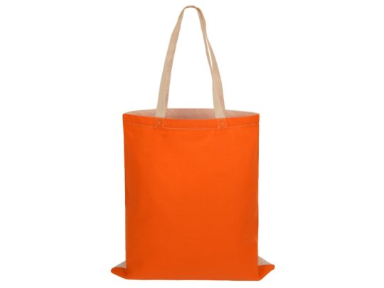 Сумка для шопинга Twin двухцветная из хлопка, 180 г/м2, оранжевый/натуральный, арт. 024945803