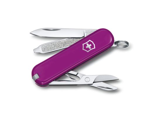 Нож-брелок VICTORINOX Classic SD Colors Tasty Grape, 58 мм, 7 функций, фиолетовый, арт. 025252203