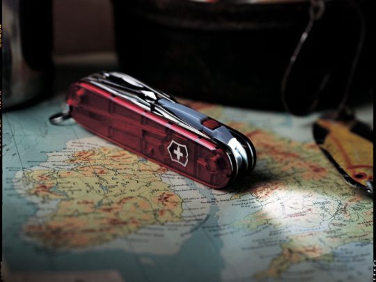 Нож перочинный VICTORINOX Spartan Lite, 91 мм, 15 функций, полупрозрачный красный, арт. 025251703